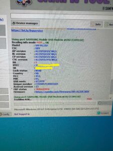 Samsung A13 A135F xóa tài khoản google – frp bypass google thành công làm online từ xa toàn quốc